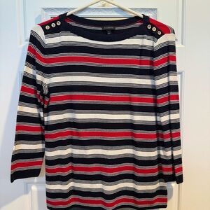 Talbots striped long sleeve shirt size small nautical